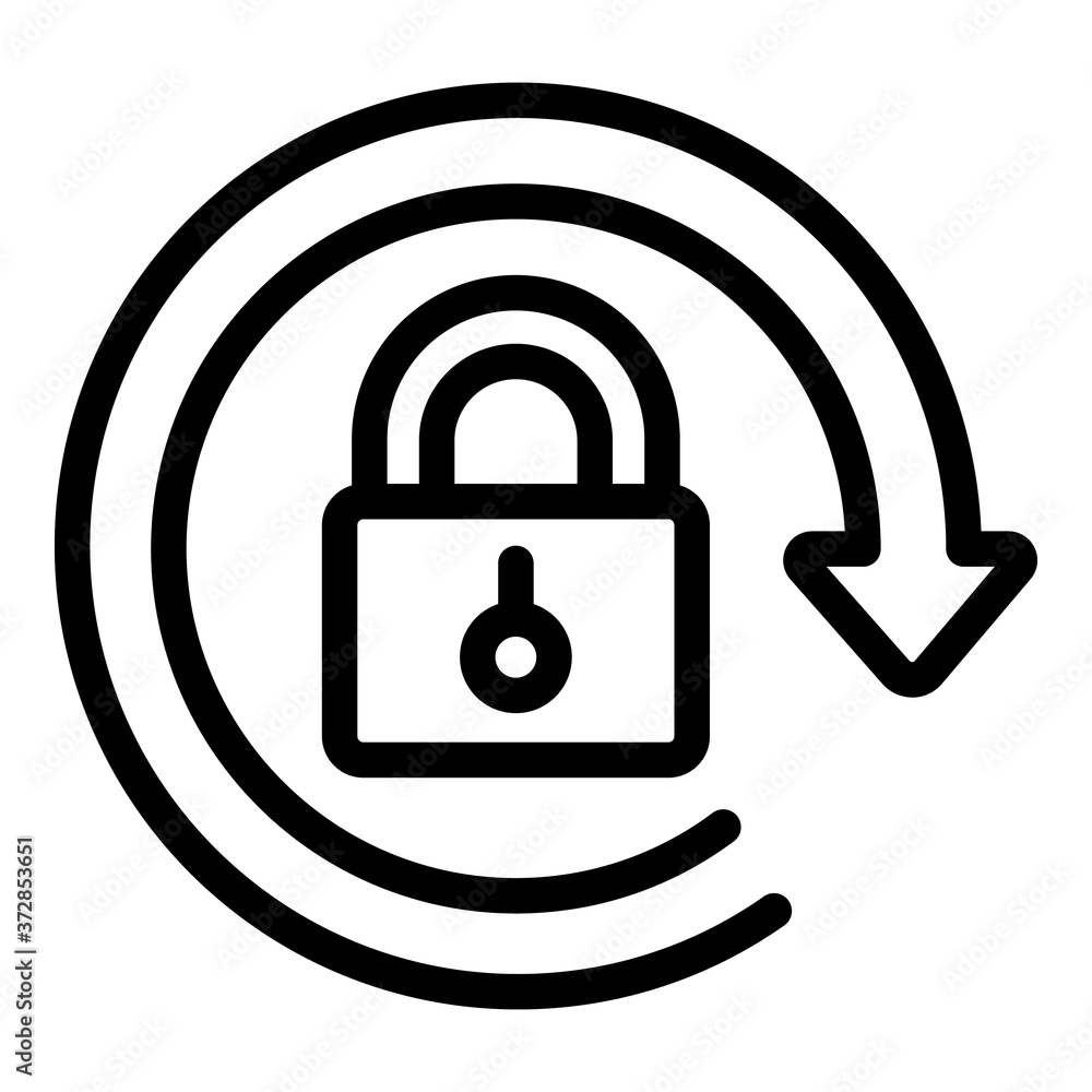 Poster lock secure icon. outline lock secure vector icon for web design isolated on white background