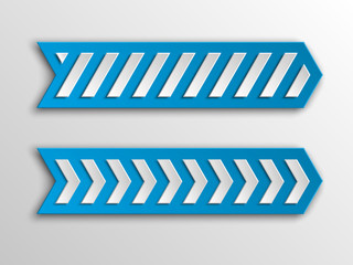 Set arrows banner shape