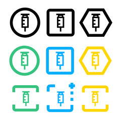 Simple Syringe icon sign design