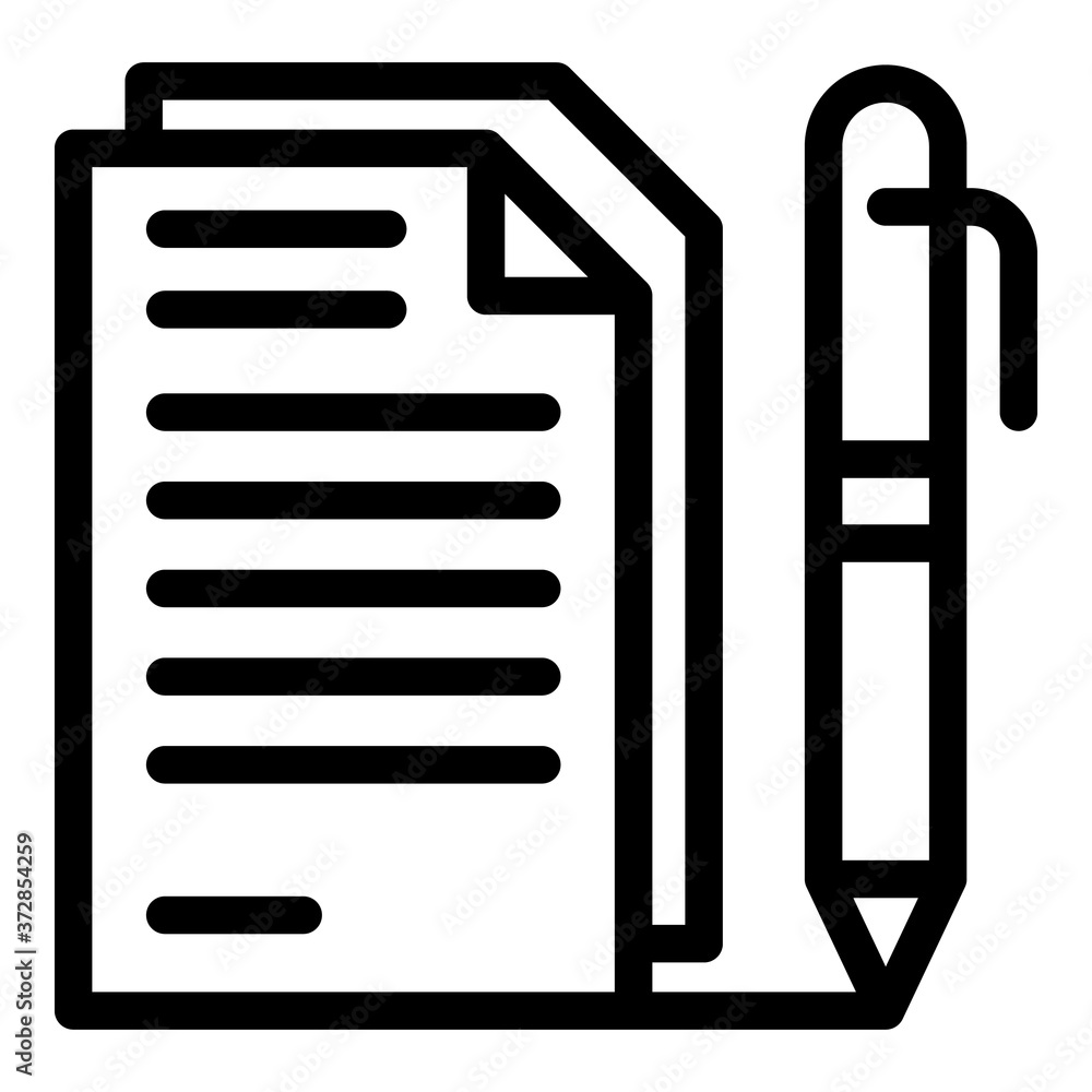Poster sign docs icon. outline sign docs vector icon for web design isolated on white background