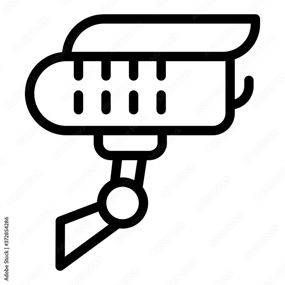 Poster video security icon. outline video security vector icon for web design isolated on white background