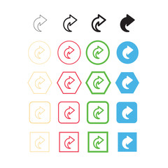Arrow icon set