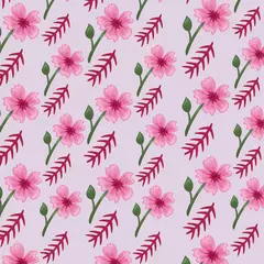  Flowers color pink pattern detailed style © Gstudio