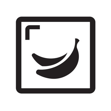 Simple banana icon sign design