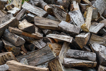 Pile of chopped firewood fullscreen