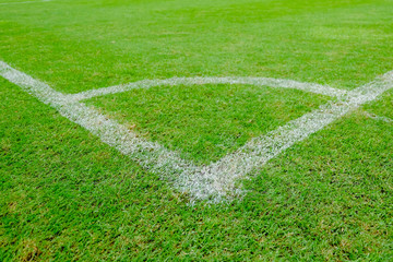 Corner at football field.