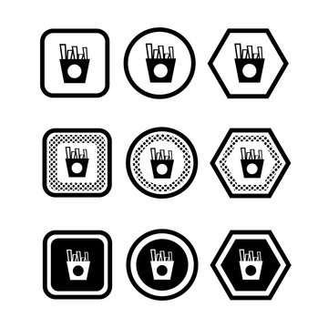 Simple Potato Chips icon sign design