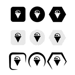 Simple  ice cream cone icon sign design