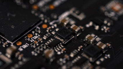 Fototapeta na wymiar close up of a computer chip