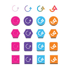 Simple Arrow icon sign design