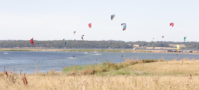 The kitesurfing in Denmark