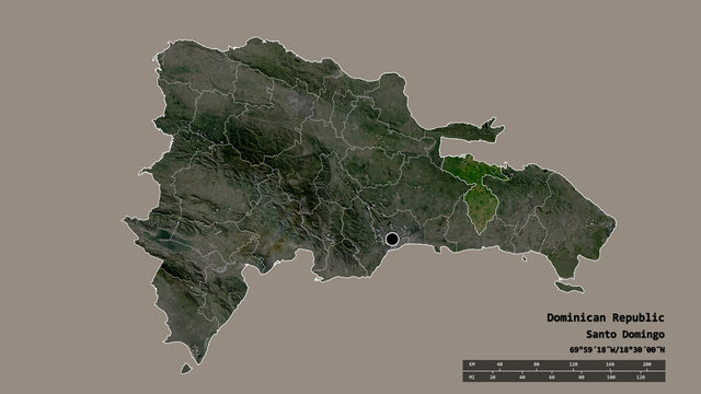 Location of Hato Mayor, province of Dominican Republic,. Satellite