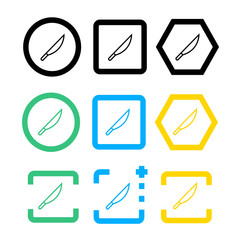 Simple Scalpel Icon sign design