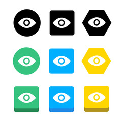 Simple eye icon sign design