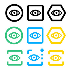 Simple eye icon sign design