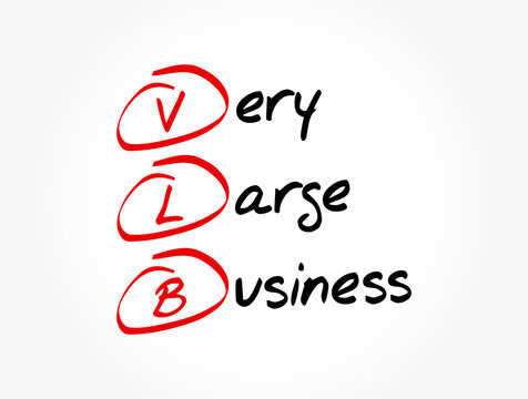 VLB - Very Large Business acronym, business concept background