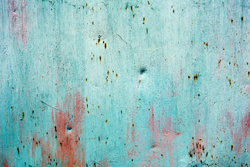 Green metal surface texture background, closeup metallic texture