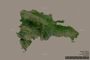 Regional division of Dominican Republic. Satellite