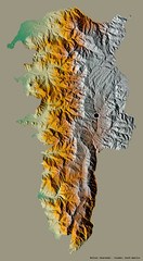 Obraz premium Bolivar, province of Ecuador, on solid. Relief