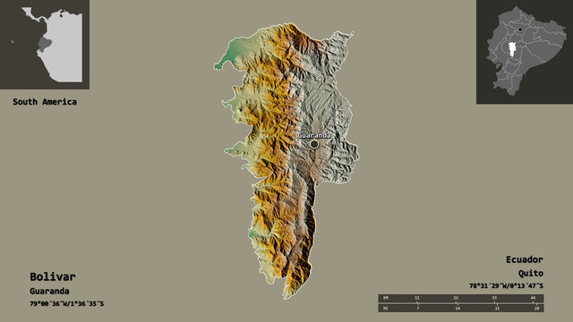 Bolivar, province of Ecuador,. Previews. Relief