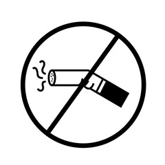 Cigarettes icon No smoking sign