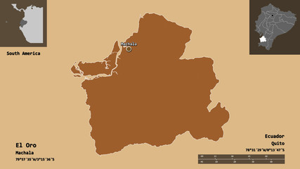 Naklejka premium El Oro, province of Ecuador,. Previews. Pattern