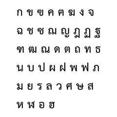 Thai alphabet letters  Vector © icon0