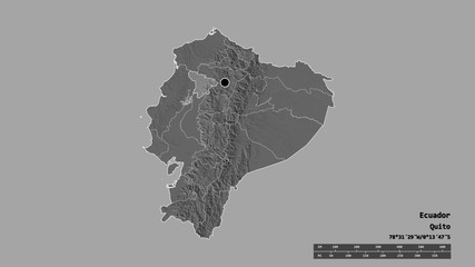 Location of Santo Domingo de los Tsáchilas, province of Ecuador,. Bilevel