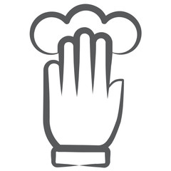 Obraz premium 3x tap icon in editable style, hand gesture 