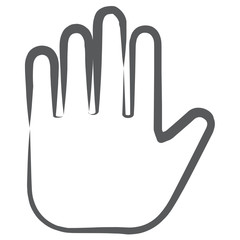 
Trendy vector of hand gesture, palm
