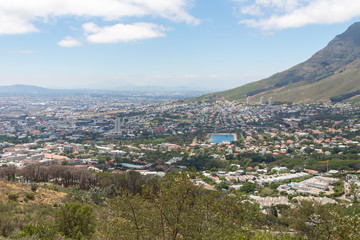 Fototapeta na wymiar View on Cape Town from Signal Hill, Western Cape, South Africa