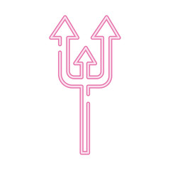 devil trydent fork neon style icon