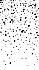 Scattered random black dots. Dark points dispersio