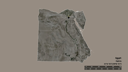 Location of Al Qalyubiyah, governorate of Egypt,. Satellite