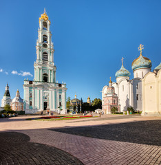 Russian Russian monastery of the Trinity-Sergius Lavra is the most important Russian monastery and spiritual center of the Russian Orthodox Church. Sergiev Posad, Moscow region, Russia, August 2020