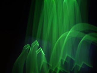 light painting Photography, long exposure, ripple curve and circle against black background