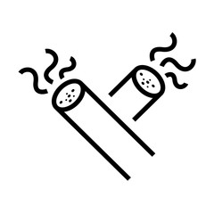 Cigarettes icon No smoking sign