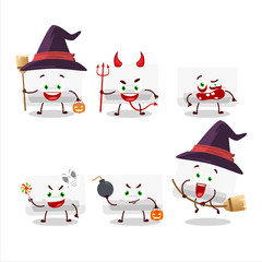Halloween expression emoticons with cartoon character of air conditioner