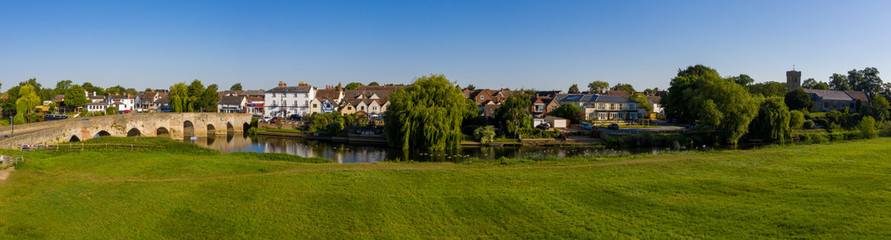 Panoramic drone views of Bidford on Avon