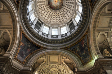 PANTHEON, PARIS, FRANCE - JULY 17, 2010: A view from inside the Pantheon.