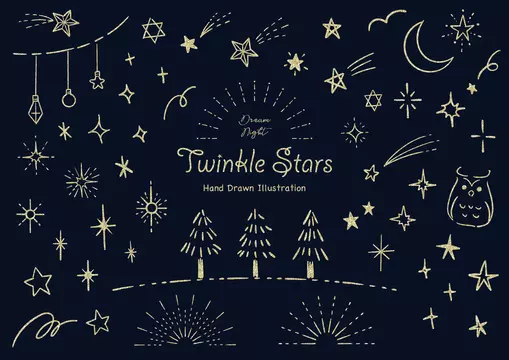 おしゃれな星の手描きイラストセット グリッター Stock ベクター Adobe Stock おしゃれな星の手描きイラストセット グリッター Stock ベクター Adobe Stock