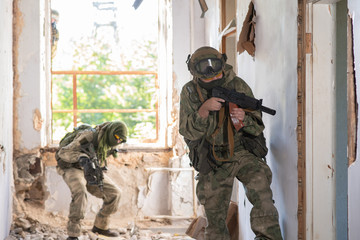 A team of professional airsoft players clear the location from opponents