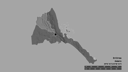 Location of Anseba, region of Eritrea,. Bilevel