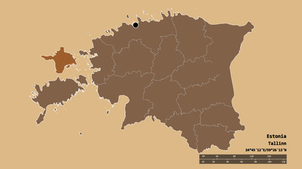 Location of Hiiu, county of Estonia,. Pattern