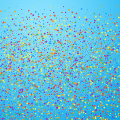 Festive confetti. Celebration stars. Rainbow brigh