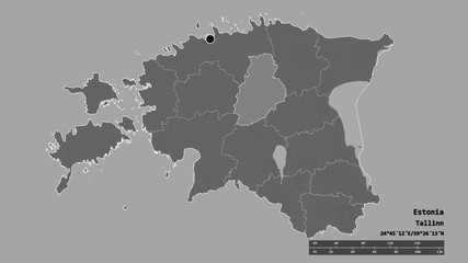 Location of Järva, county of Estonia,. Bilevel