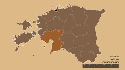 Location of Pärnu, county of Estonia,. Pattern
