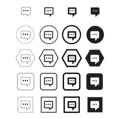 Speech bubble icon Talk and think