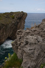 Fototapeta na wymiar Asturias. Cliffs in Barro beach. Llanes,Spain