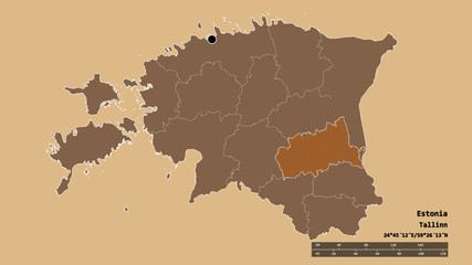 Location of Tartu, county of Estonia,. Pattern